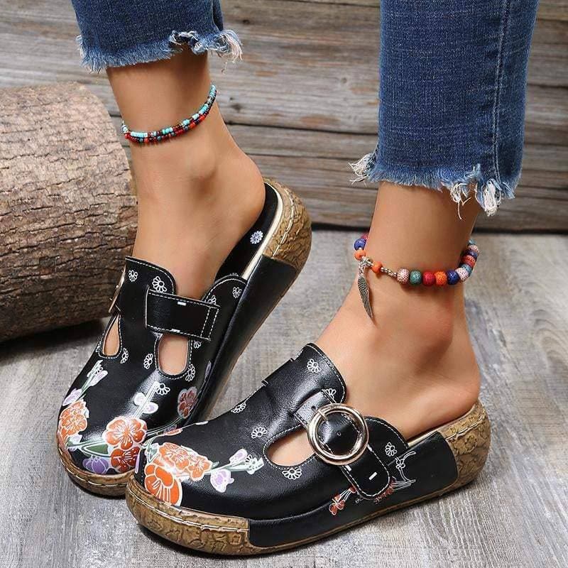 Soft Daily Print Platform Sandals