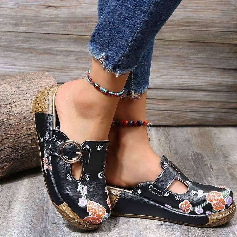 Soft Daily Print Platform Sandals