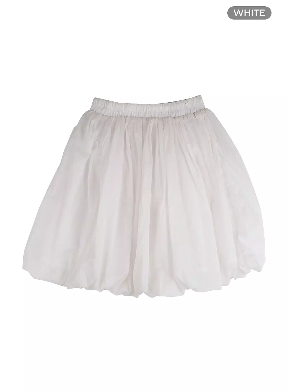 Soft Nylon Bubble Mini Skirt OM405