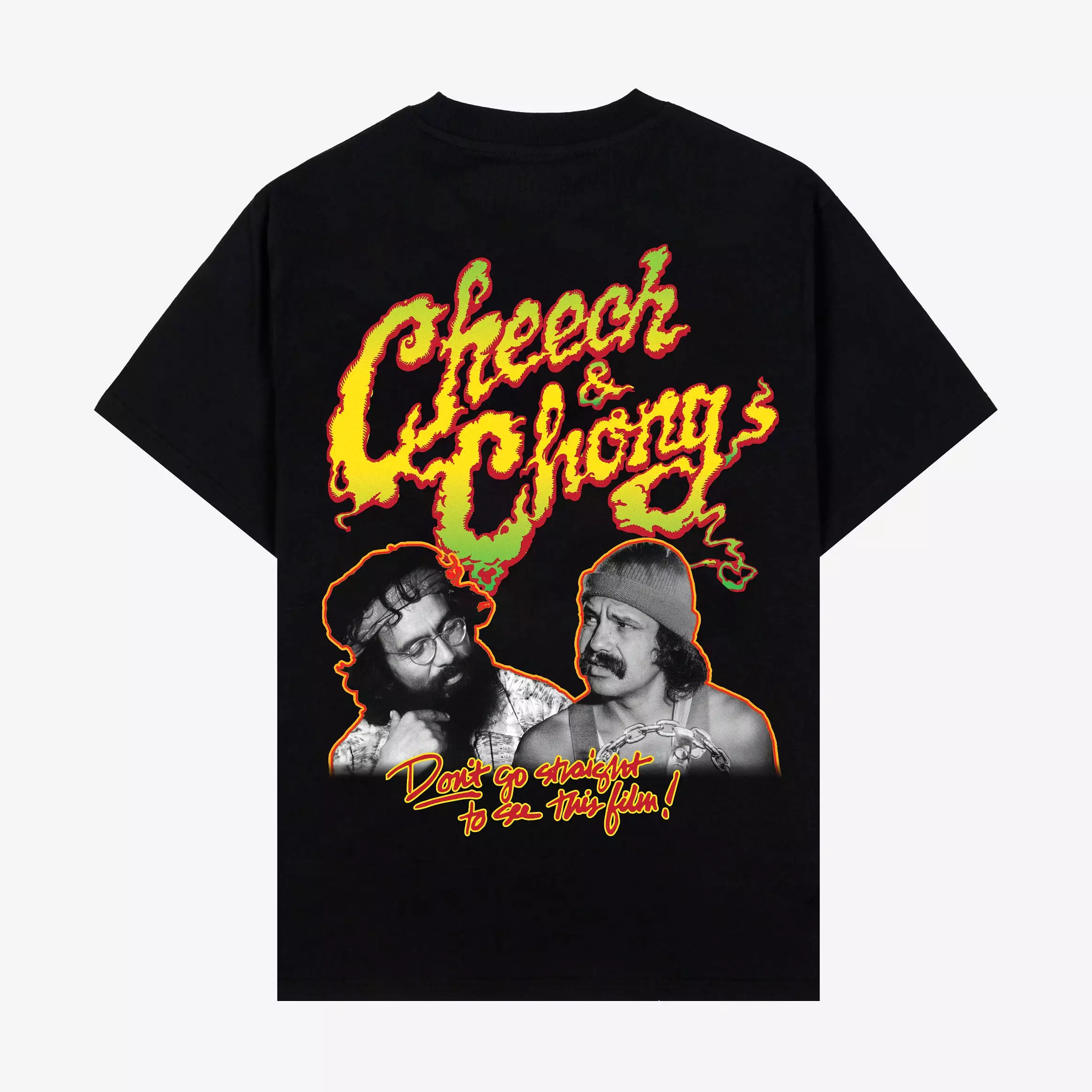 SP x Cheech and Chong's Up In Smoke Smoking Mens Short Sleeve Shirt (Yellow)