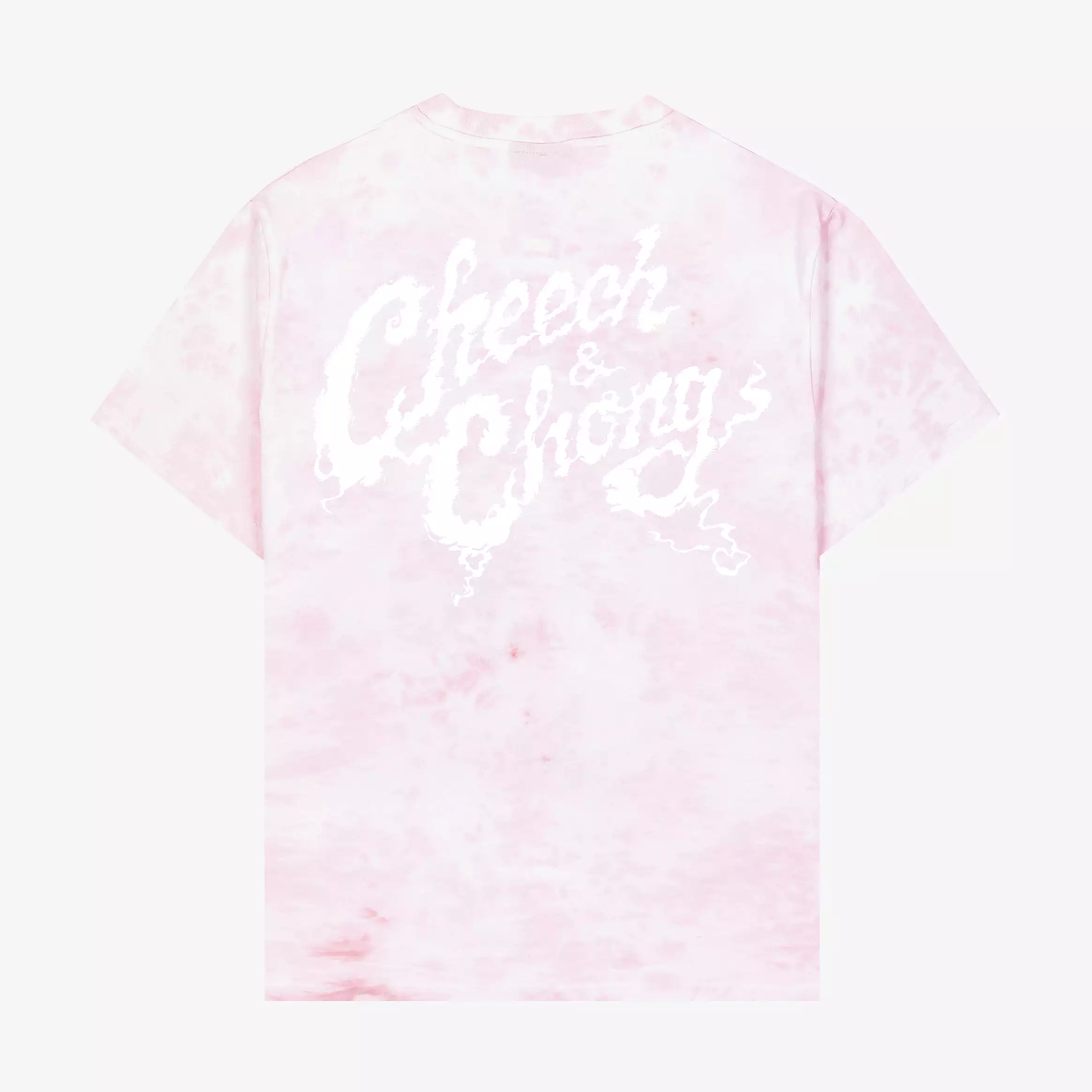 SP x Cheech and Chong's Up In Smoke Tie Dye Mens Short Sleeve Shirt (Pink)