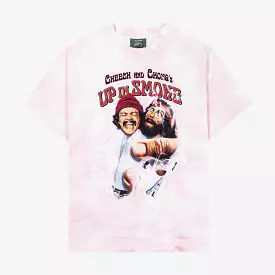 SP x Cheech and Chong's Up In Smoke Tie Dye Mens Short Sleeve Shirt (Pink)