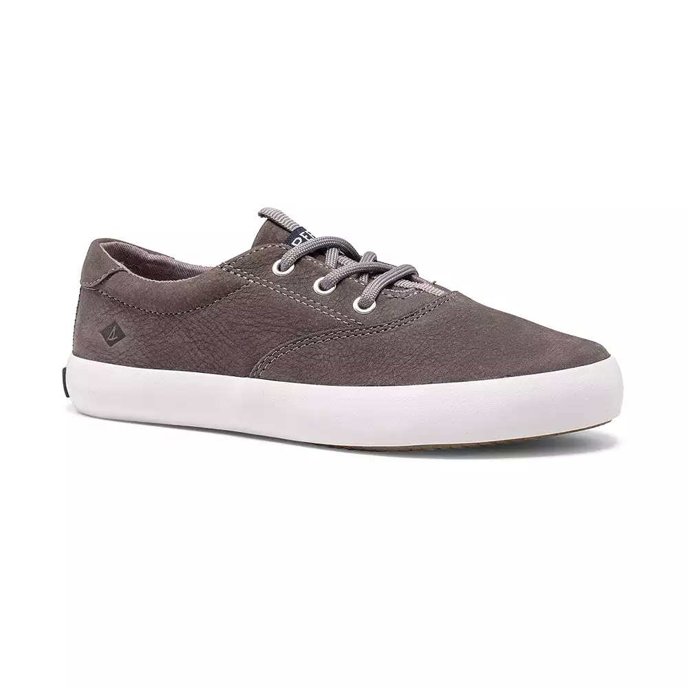 Spinnaker Big Kid's Washable Sneaker - Grey Leather