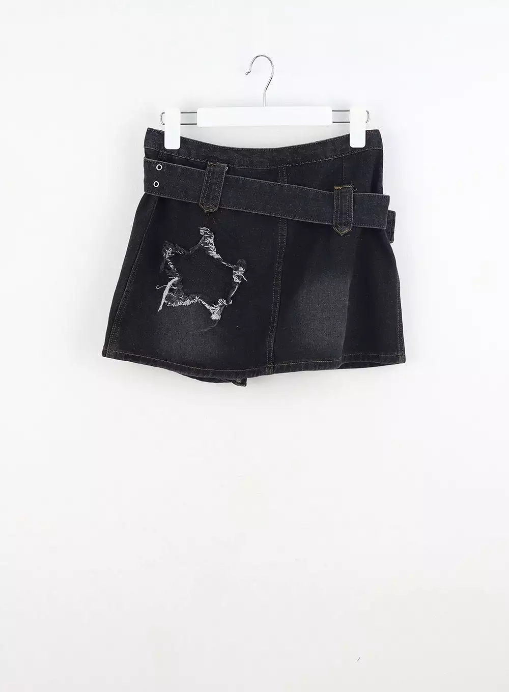 Star Denim Mini Skirt IU313