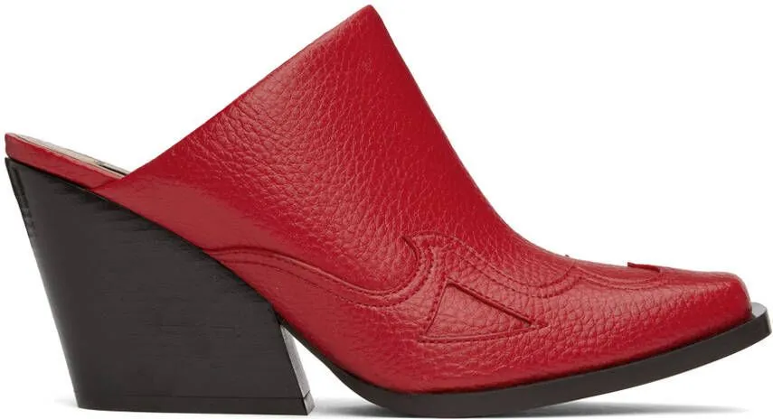 Stella McCartney Red Cowboy Cloudy Mules