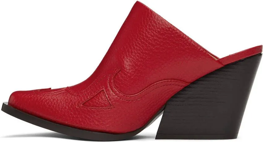 Stella McCartney Red Cowboy Cloudy Mules