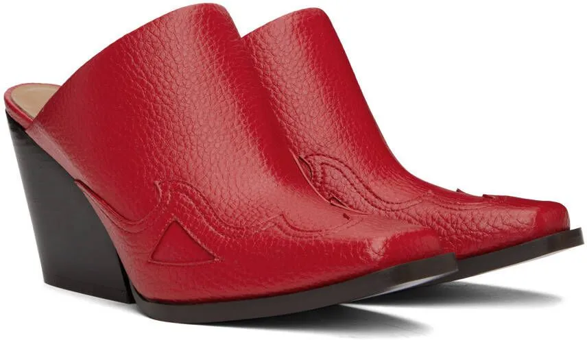 Stella McCartney Red Cowboy Cloudy Mules