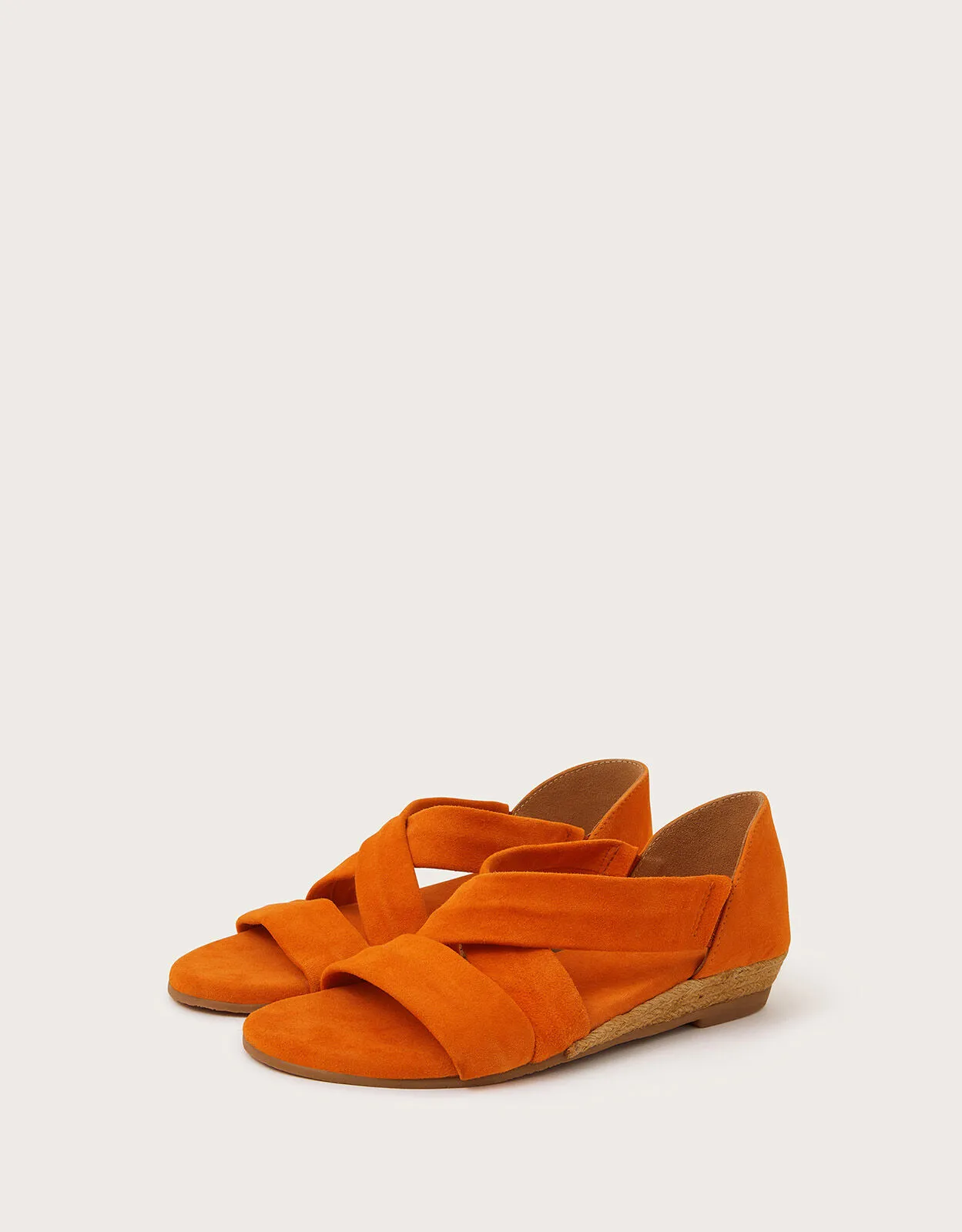 Suede Demi Wedges Orange