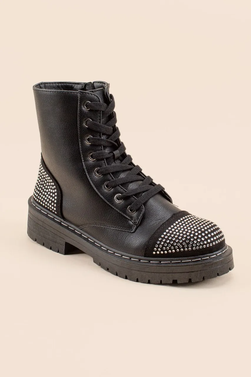 sugar Kalina Studded Combat Boots