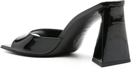 The Attico Devon 85mm patent-leather mules Black