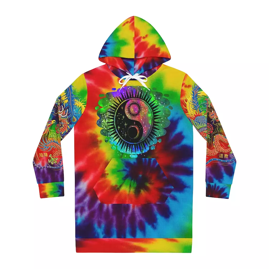 The Serpent's Rainbow (YinYang) Hoodie Dress