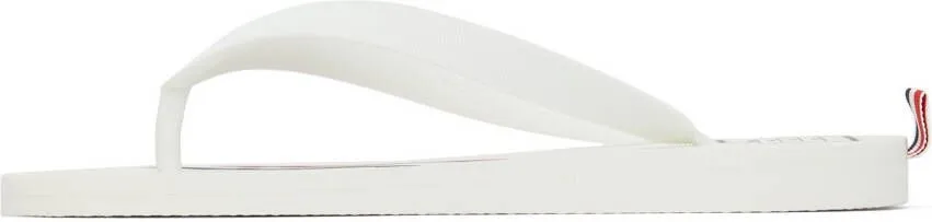 Thom Browne White RWB Strip Flip Flops