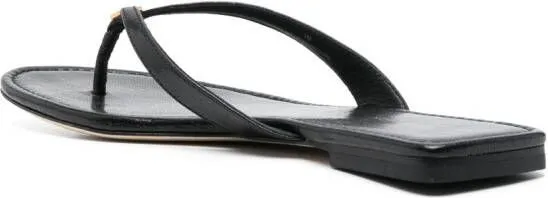 Tory Burch Classic leather flip flops Black