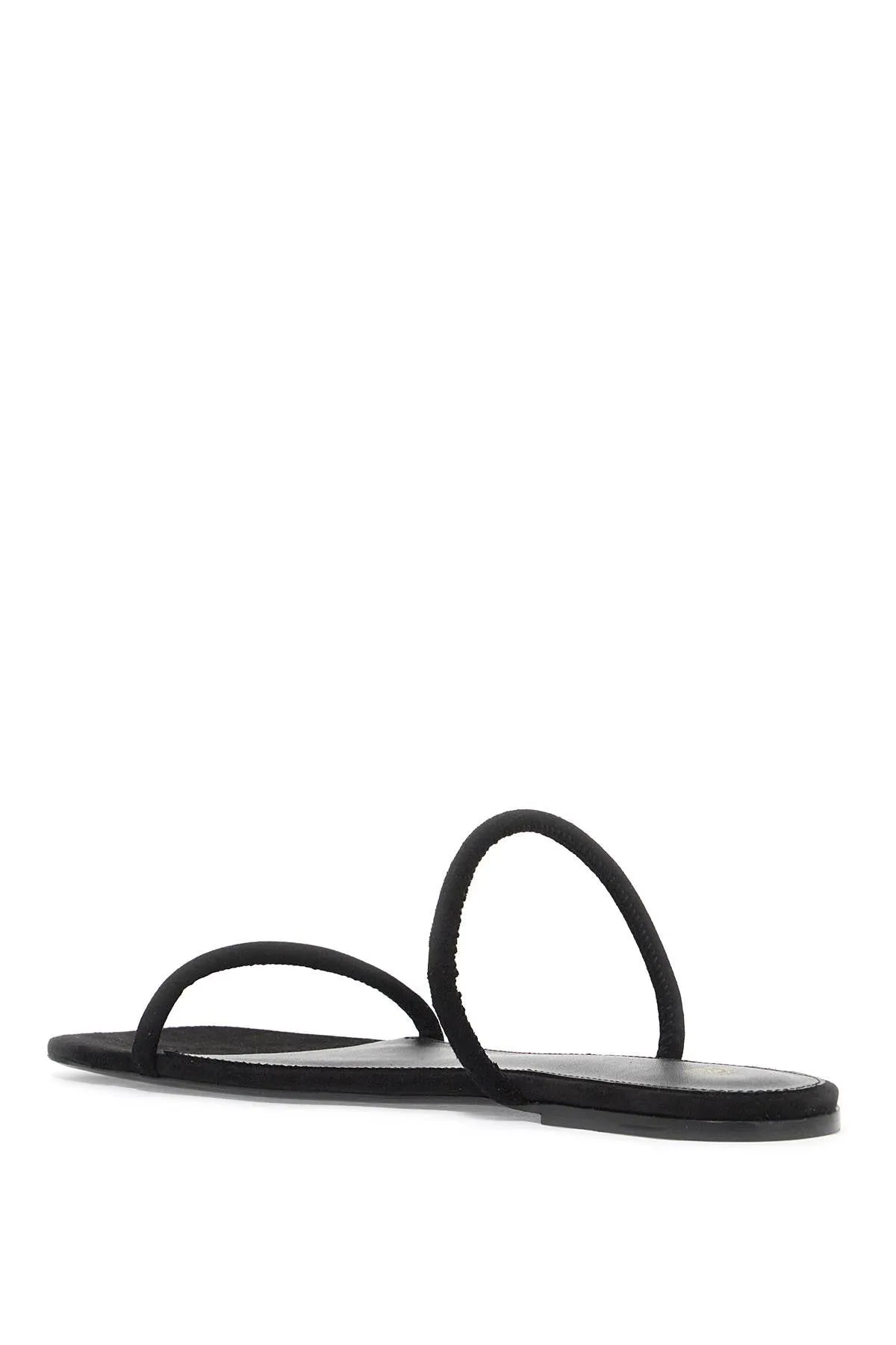 Toteme Minimalist Suede Leather Slides   Black