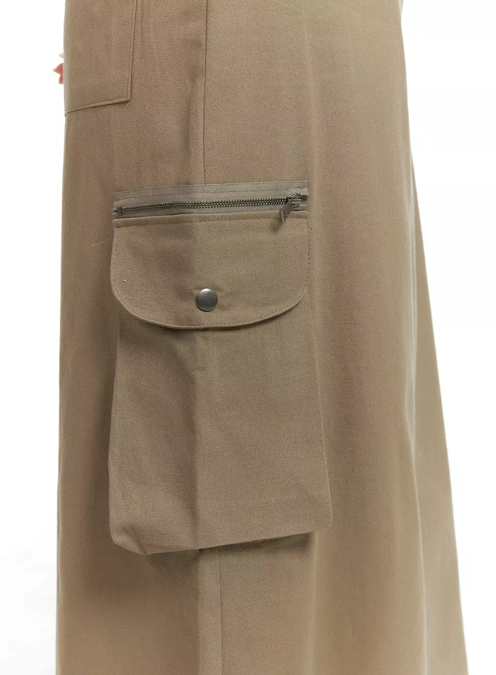 Two-Button Cargo Maxi Skirt CM422