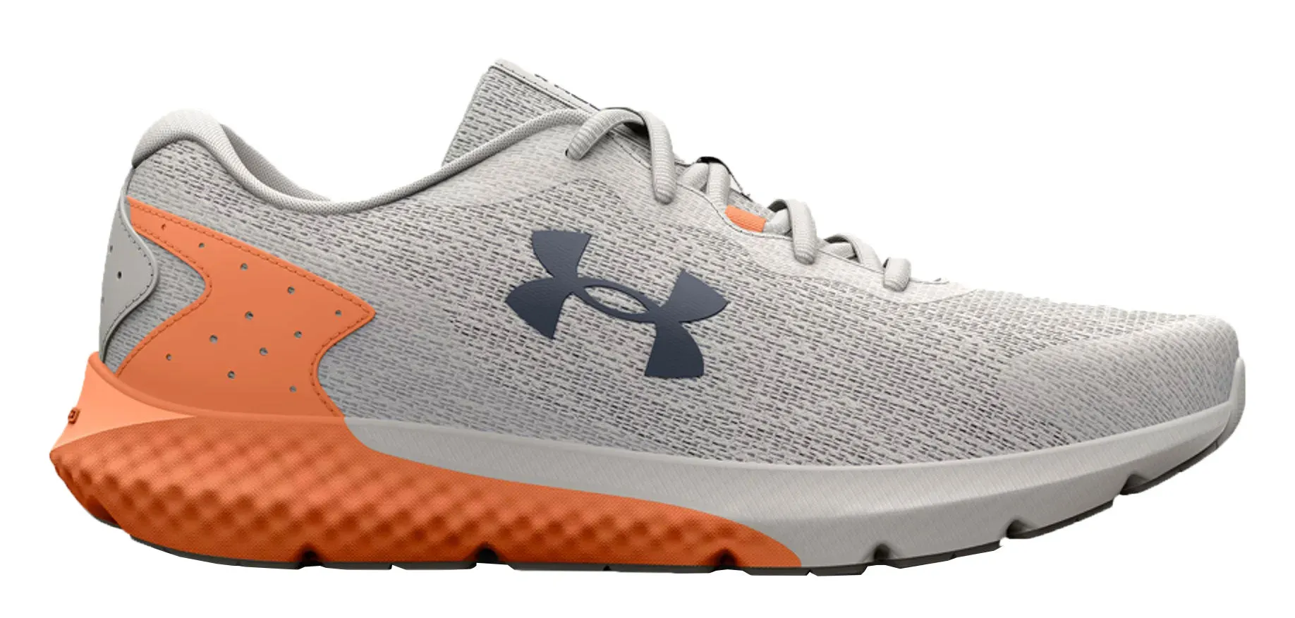 Under Armour Charged Rogue 3 Knit Running Shoes - Womens - Grey Mist/Orange Tropic