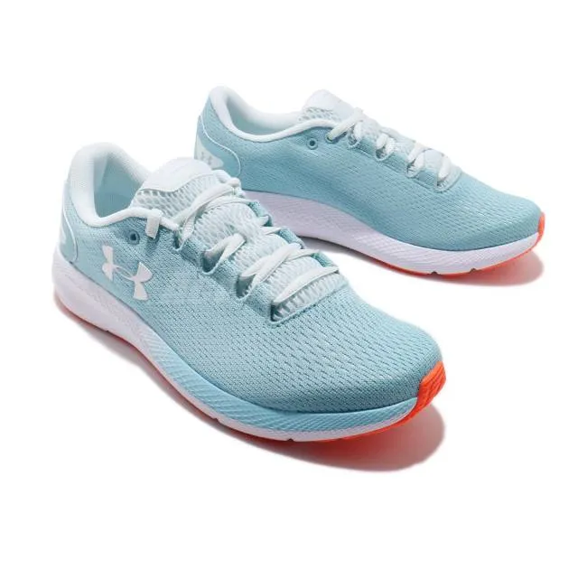 Under armour ua w charged pursuit 2 blue white women running shoes 3022604-400