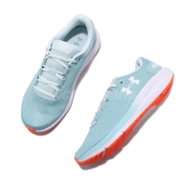 Under armour ua w charged pursuit 2 blue white women running shoes 3022604-400