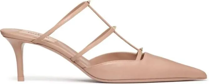 Valentino Garavani Rockstud Wispy 60mm leather mules Pink