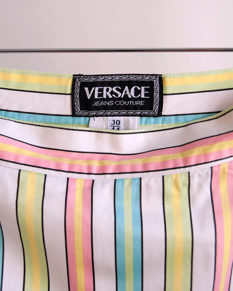 Versace multicolor striped skirt