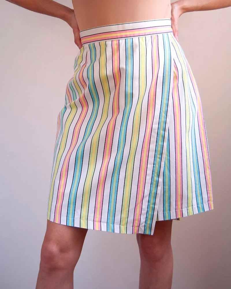 Versace multicolor striped skirt