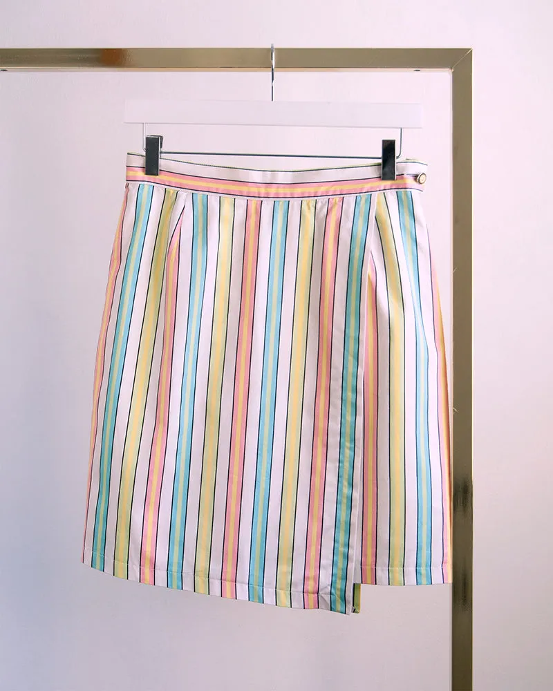 Versace multicolor striped skirt