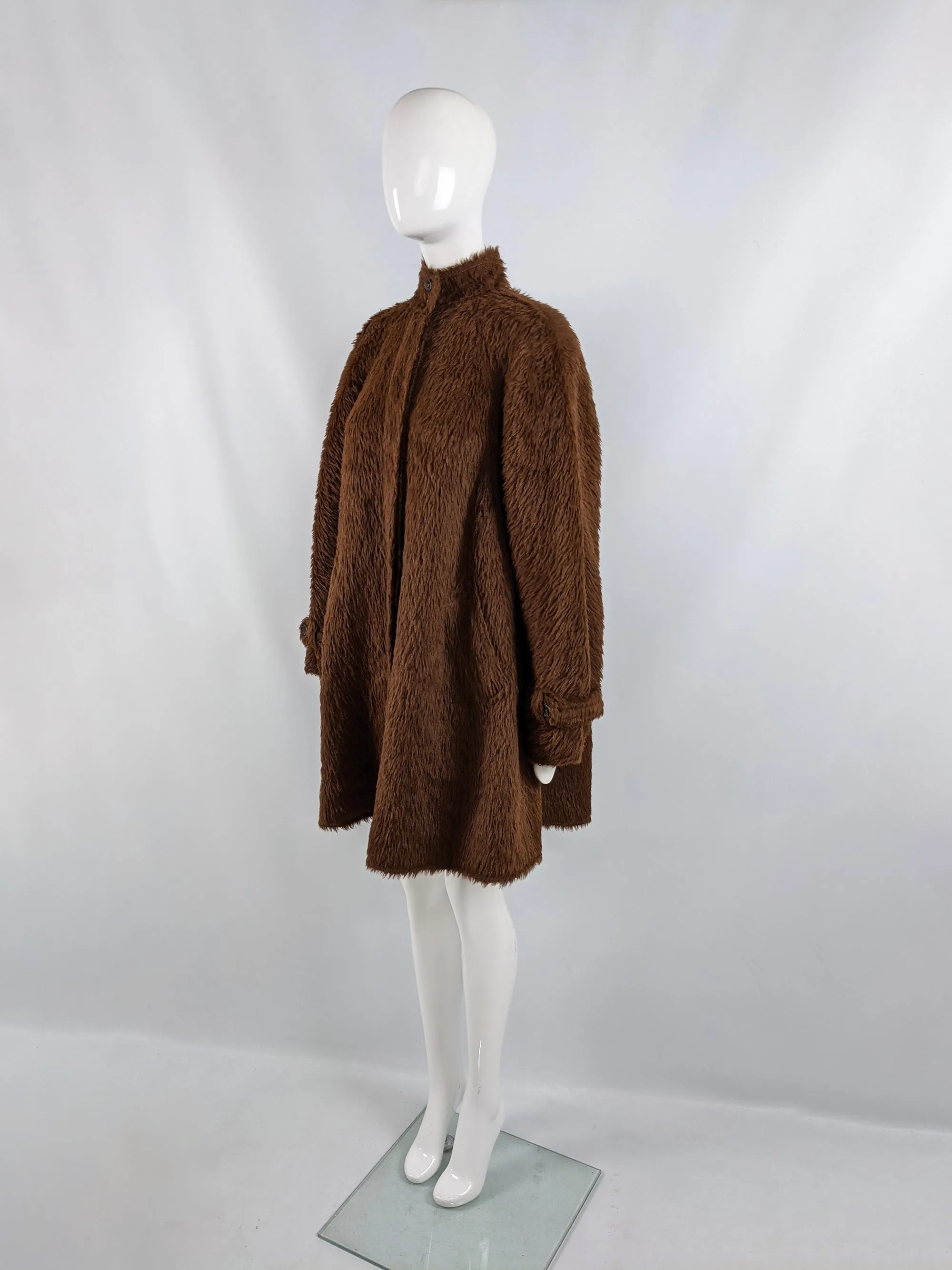 Vintage Agnona Fabric Alpaca Wool Swing Coat, 1980s