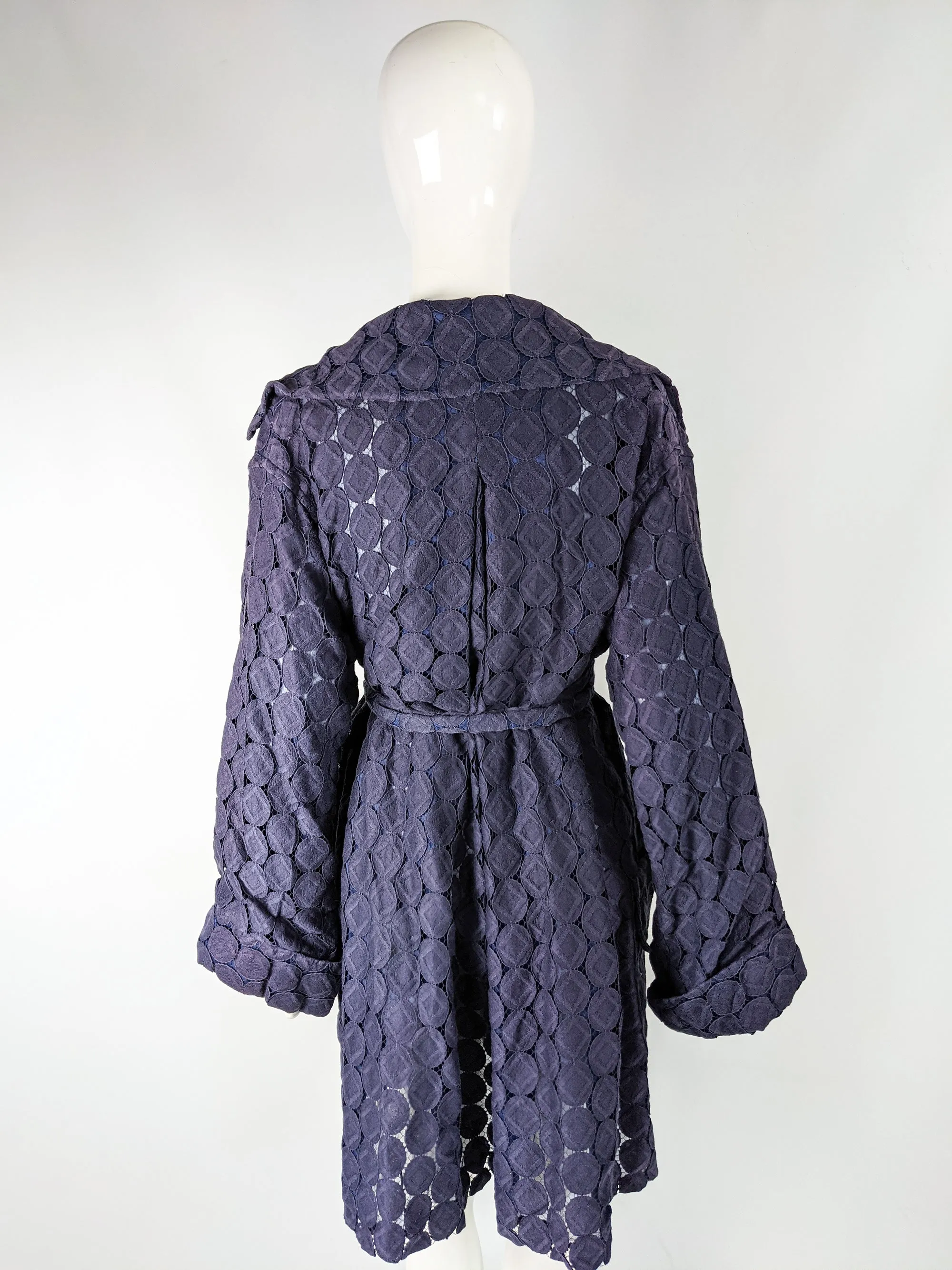 Vintage Semi Sheer Lace Cutout Opera Coat, S/S 1991