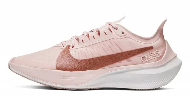 Women nike zoom gravity running shoes echo pink/mtlc red bronze s