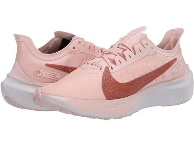 Women nike zoom gravity running shoes echo pink/mtlc red bronze s