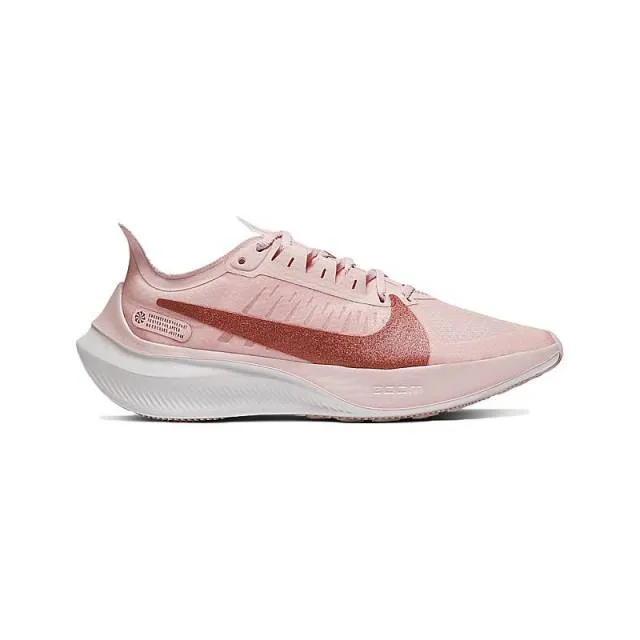 Women nike zoom gravity running shoes echo pink/mtlc red bronze s