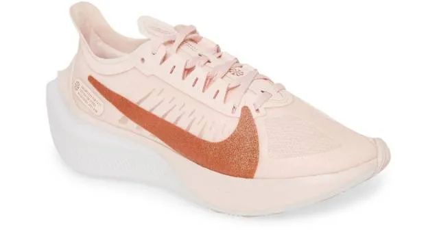 Women nike zoom gravity running shoes echo pink/mtlc red bronze s