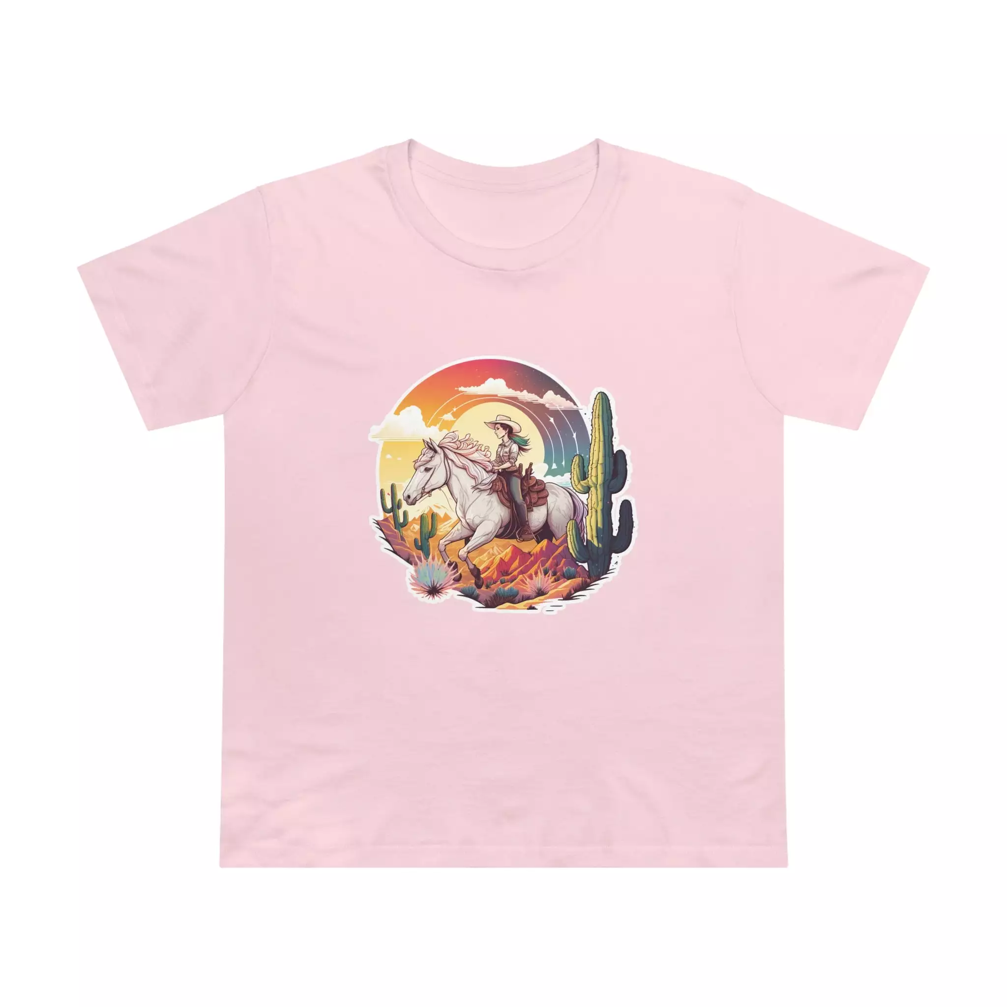 Women’s Sunset Cowgirl crew neck t-shirt