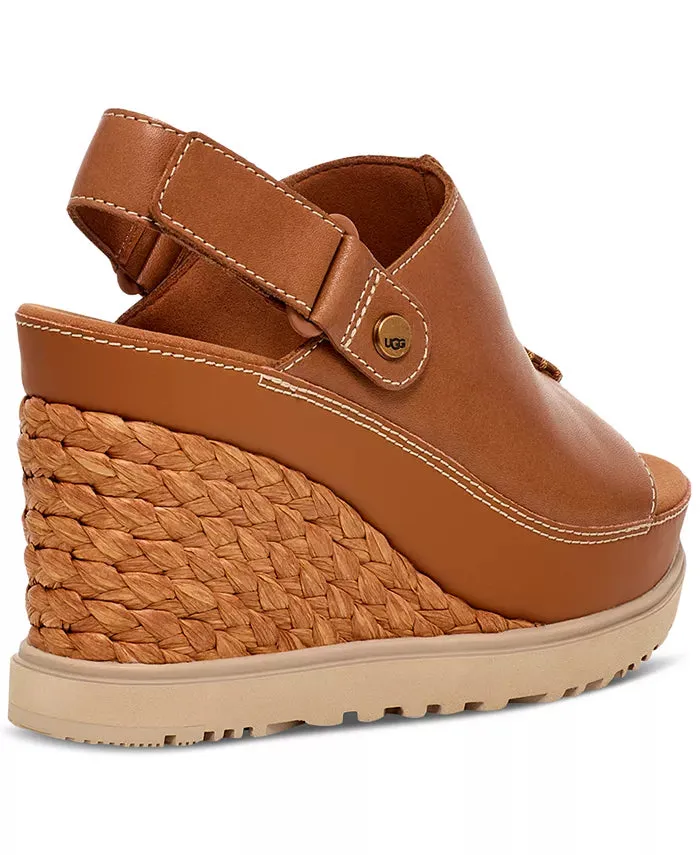 WOMEN'S UGG ABBOT ADJUSTABLE WEDGES | COGNAC