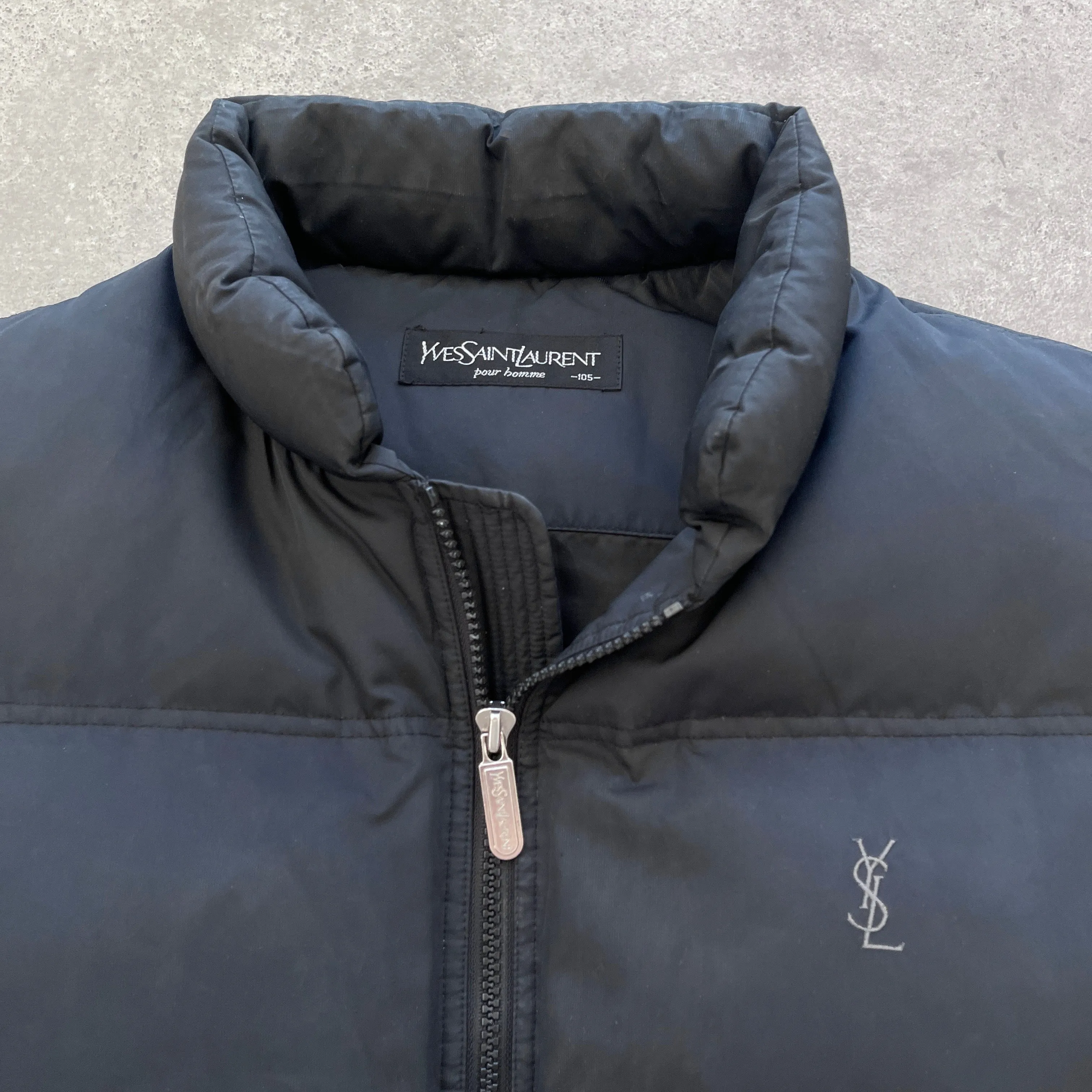 YSL RARE 1990s heavyweight down fill puffer gilet (L)