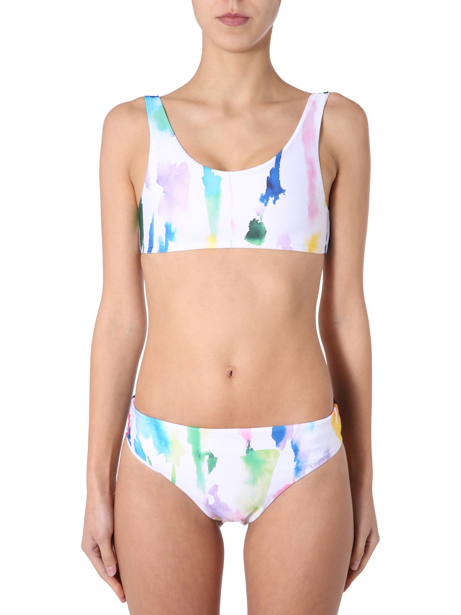 ÊTRE CÉCILE    SLIP BIKINI BOTTOM WITH PRINT AND LOGO